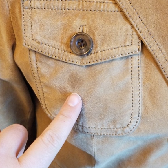 Eddie Bauer Sz S Suede Blazer GUC - Picture 3 of 6